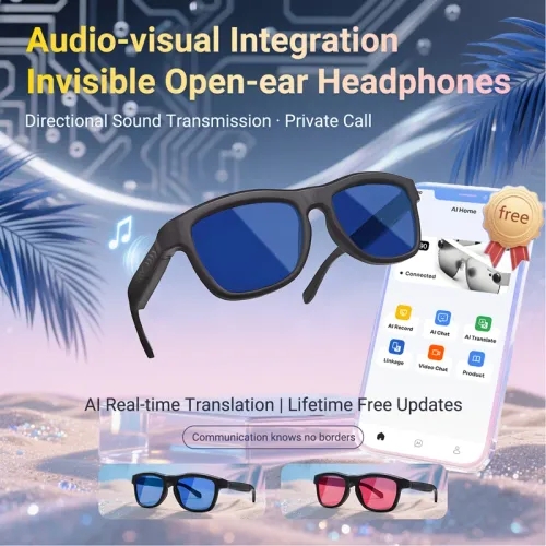 Bluetooth Touch-Dimming Glasses Multifunction Electrochromic Glasses AI Intelligent Translation HD-calling Music Player