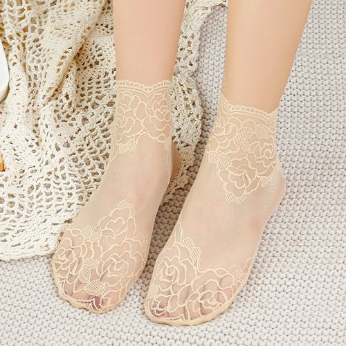 💋 Ladies Fashion Lace Socks   5 pairs
