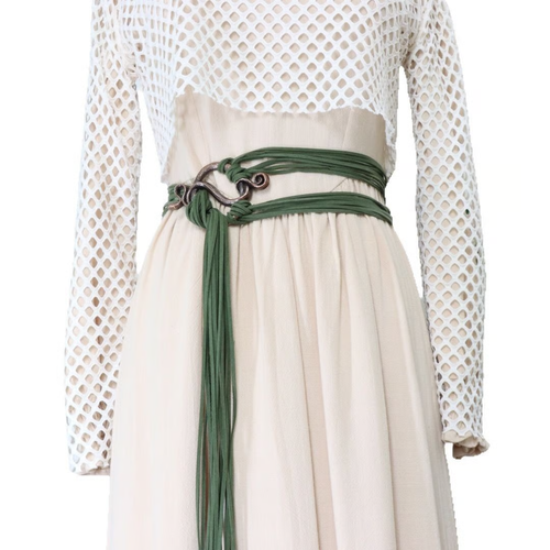 🔥Medieval Viking Braided Leather Belt Set, with Ring Buckle & Tassel Decorations