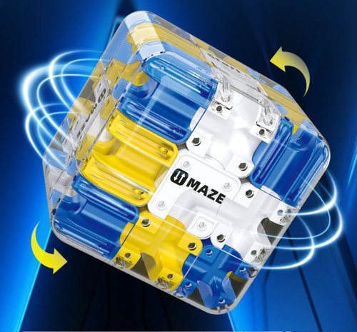 3D Rolling Ball Maze Cube