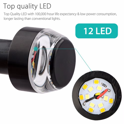 Pack of 3 Pairs  LED Handlebar End Turn Signal Lights – Universal Accessories for Cafe Racers, Scooters, and Motorcycles (One pair per box, 22mm)
