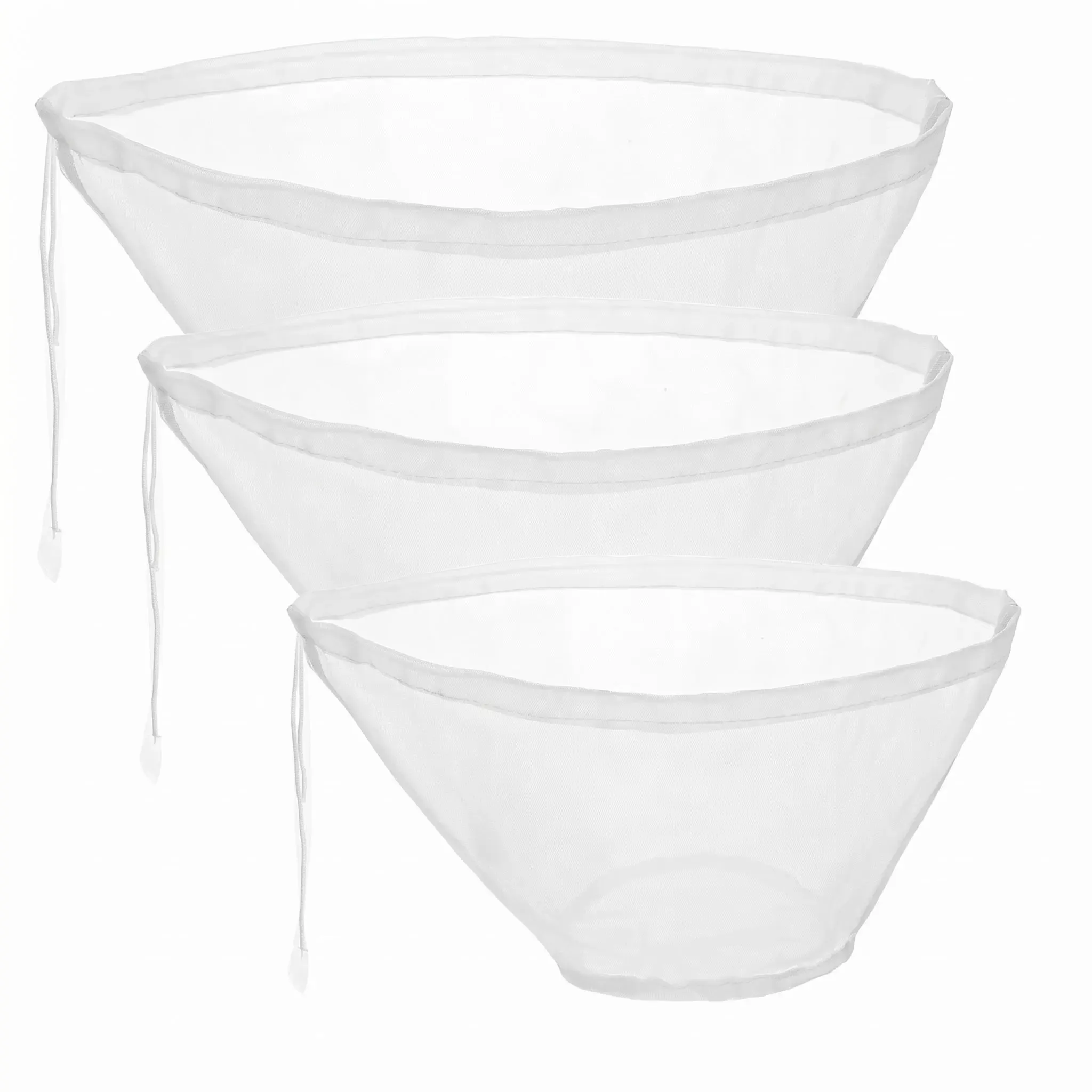6PCS Bowl-Shaped Nylon Nut Milk Bag, Reusable Strainer Bags for Kunun Aya, Zobo, Juice, Yogurt, Cheesecloth Alternative