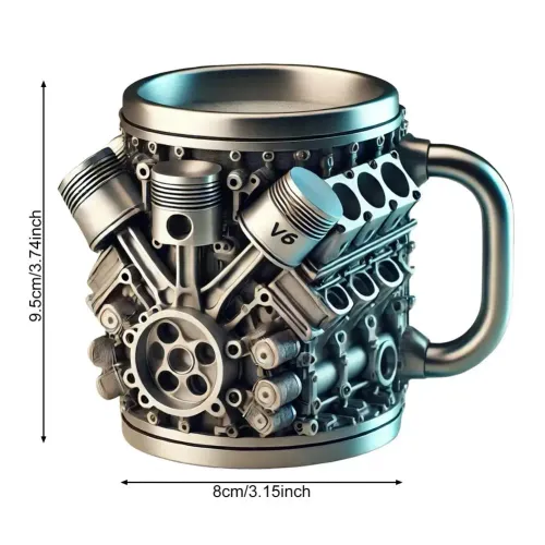 Engine themed coffee cup
