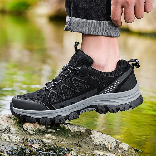 Men s Athletic Work Shoes Arch Support Wide Toe Box Breathable Lightweight Non Slip Built for Hiking Outdoor Use