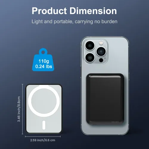 5000mAh Magnetic Power Bank – 20W Wireless Fast Charging