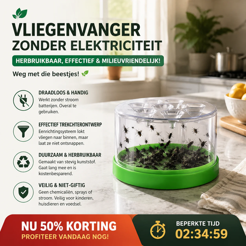 Non-electric fly trap – reusable, effective, and eco-friendly! Get rid of those pests!