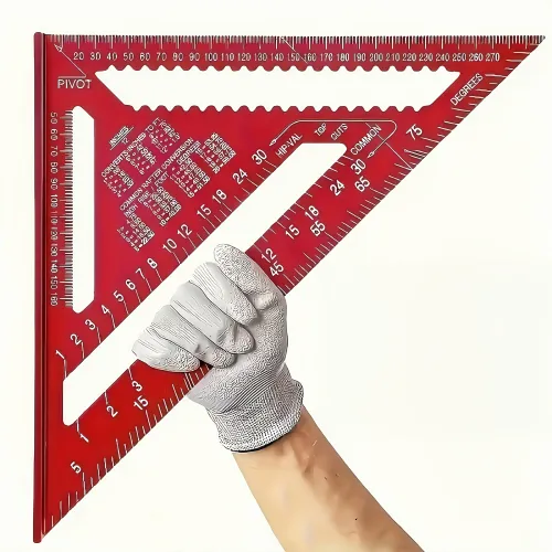 7-inch Aluminum alloy triangular ruler 45 degree protractor