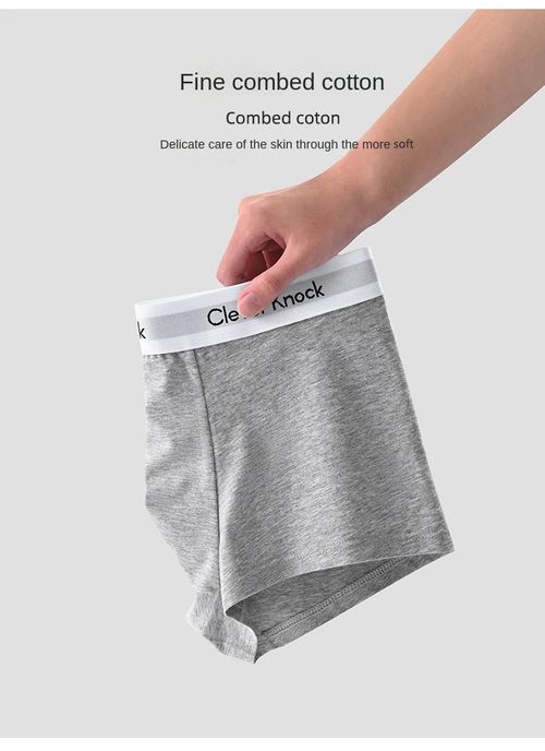 1PCS Cotton Men's Boxer Shorts Solid Plus Size Sexy Underpants Male Breathbale Lingerie Soft Comfort Daily Wear Panties