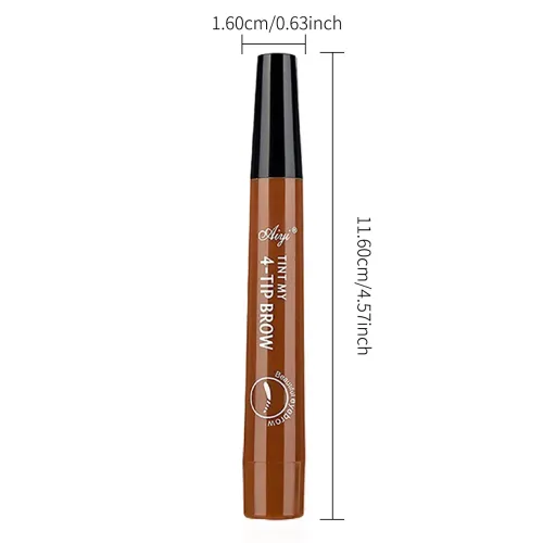 A set of 5 colors 4-prong eyebrow pencils, waterproof liquid eyebrow pencils, long-lasting eyebrows