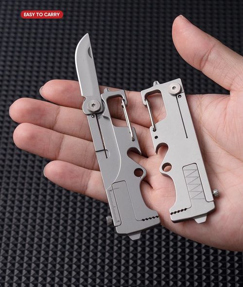 9-in-1 keychain multifunctional stainless steel tool