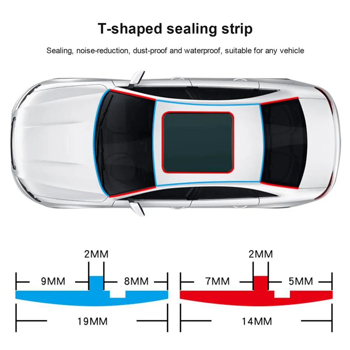 Rubber Car Seals Edge Sealing Strips Auto Roof Windshield Sealant Protector Strip Window Sticker Noise Insulation Weatherstrip
