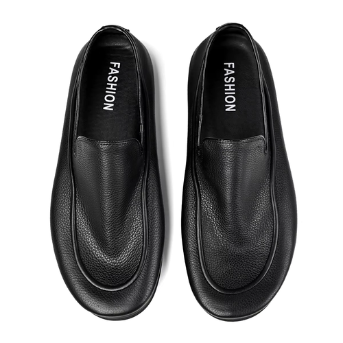 Men's soft-leather casual business shoes—breathable, thin-soled, and suitable for summer.