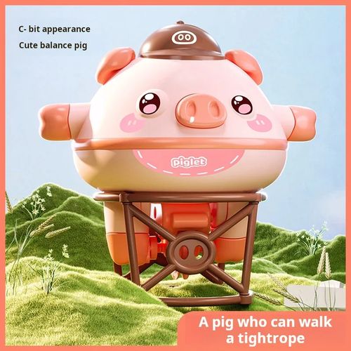 Tumbler Balance Pig Tightrope Walking Piglet Unicycle Electric Toy