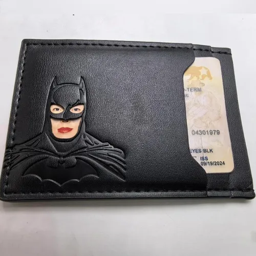 2026 New Leather Bat Wallet Personalized Superhero Mask Card Holder Bat ID Heroic Wallet Gift
