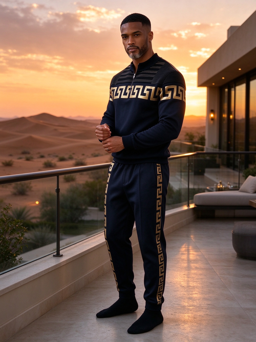 Sophisticated, textured sportswear set
