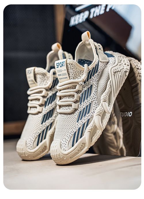 Breathable woven mesh shoes with soft soles and lightweight anti slip properties