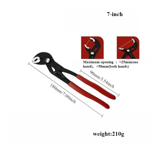 7 10 12 Inch Quick Adjust V Jaw Tongue Groove Pliers Universal Plumbing Pliers Water Pump Pliers