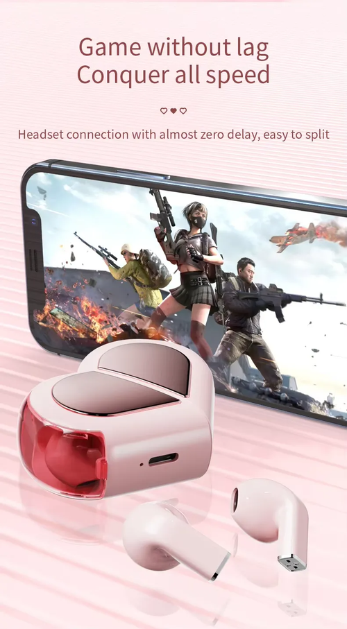 ❤️Early Valentine's Day Sale ❤️Heart Shape Wireless Noise Cancelling In-Ear Gaming Headset with LED Touch Control