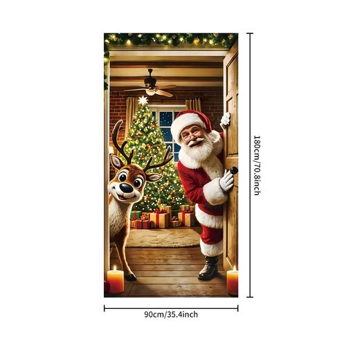 Santa Claus Party Decoration Banner Door Banner