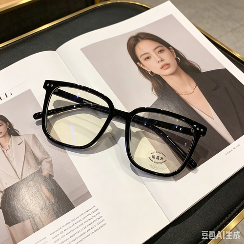 Bright frame anti blue light flat mirror