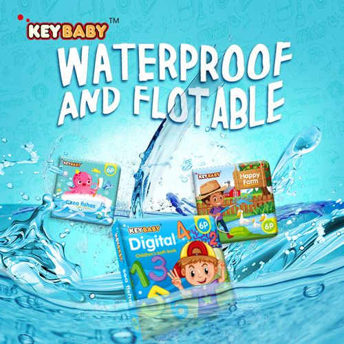 Children's Bath Books 4 books （Farm, Ocean, Dinosaur and Digital）