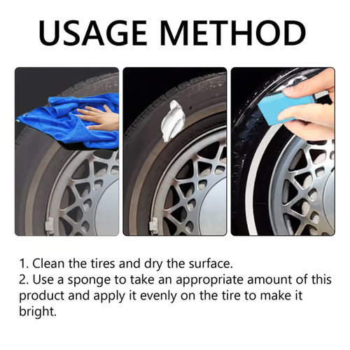 2 PCS Revive Your Tires with Long-Lasting Shine: 👍The Ultimate Hydrophobic Tire Refurbishing Paste!