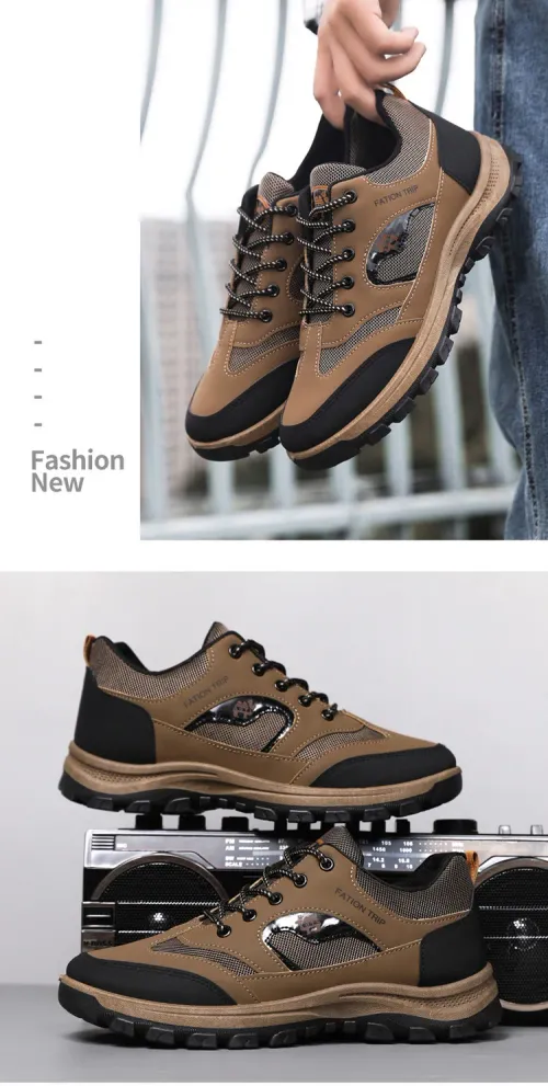 2026 Men Casual Sports Leather Outdoor Fashion Shoes Lightweight Sneakers Shoes
