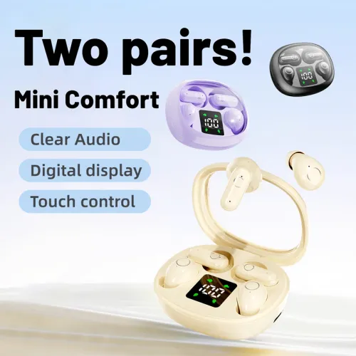Wireless Bluetooth Headphones 2 Pairs Invisible Earbuds With Mic Sleep Sports Earphones