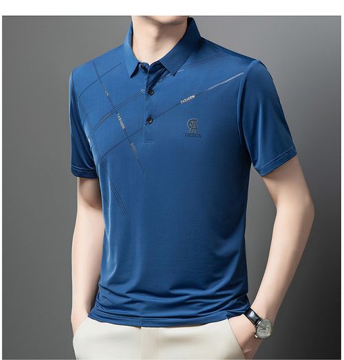 Black men's new T-shirt, lightweight, breathable, and suitable for business casual wear.