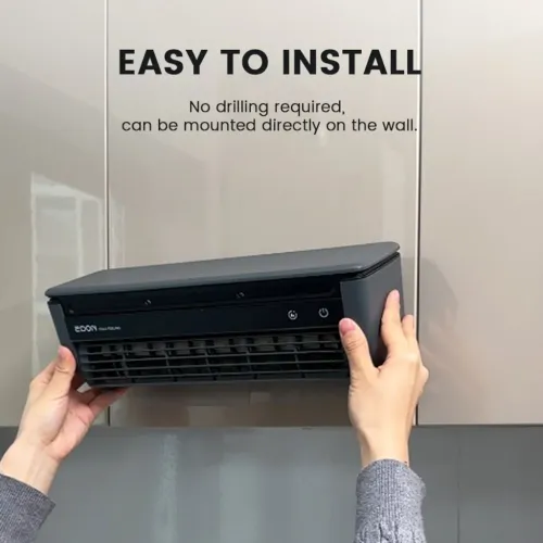 Mini Wall-Mounted Air Conditioner - Ice Mist Particle Cooling for Kitchen, Bathroom, & Bedroom