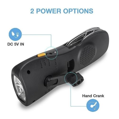 Outdoor multifunctional tool knife radio hand cranked flashlight emergency mobile power alarm lighting