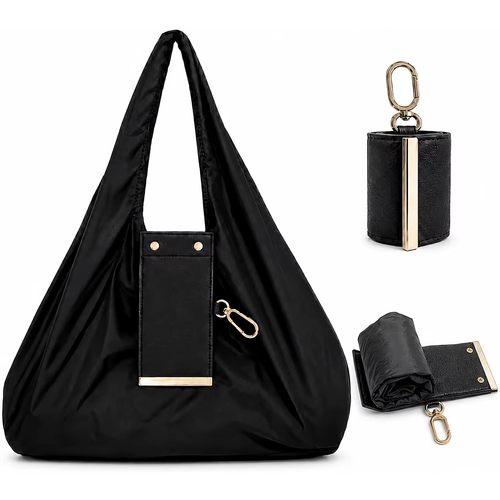 Portable Mini Keychain Foldable Shopping Bag – With Key Ring, Expandable