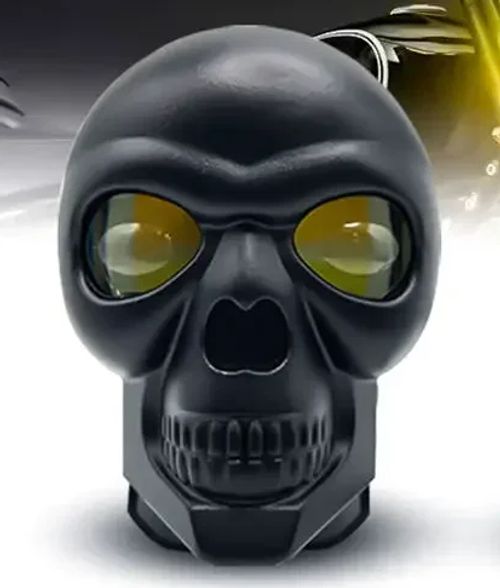 Motorcycle Skull Fog Light LED Skull Shape Waterproof Headlight Motorcycle High Low Beam Auxiliary Light
