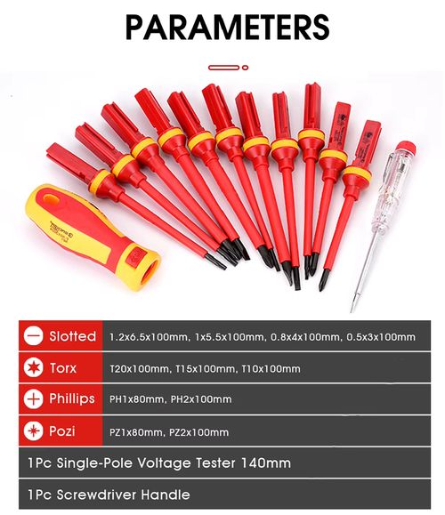 13-in-1 Insulated Screwdriver Set