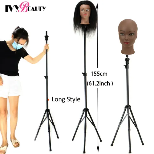 Multifunction Three Holders Wig Stand Wig Tripod Wig Mannequin Head Stand For Canvas Block Mannequin Head Training Doll Head