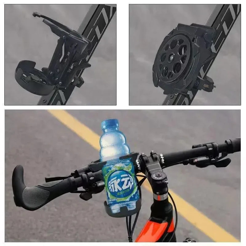 2PCS Folding Design Motorbike Water Cup Holder Sturdy Anti‑Shake Drink Bottle Mount For Scooter E‑Bike Road Bike Cycling Supplies