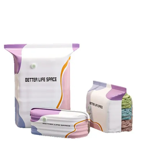 3 pcs 3D Vacuum Sealing Storage Bag No Need Pump Moistureproof Durable Super Large