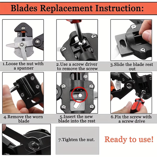 Professional Garden Grafting Tool Fruit Tree Pruning Shears Farming Pruner Scissor Cutting Knife Secateurs