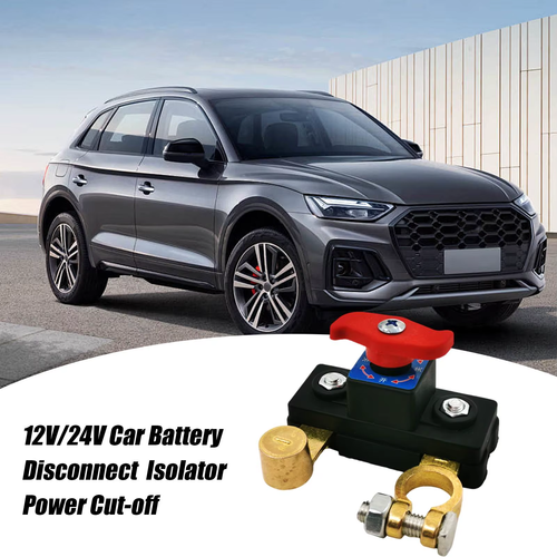 2pcs 12V 24V Car Battery Disconnect Switch Two Way Joint Can Rotate Disconnect Switch Anti-Power Off Leakage Circuit Breaker