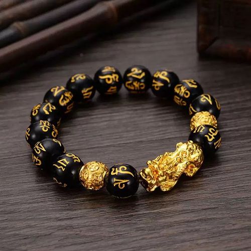 Premium 3D Obsidian Pixiu Bracelet — Attracts Wealth and Turns Fortune