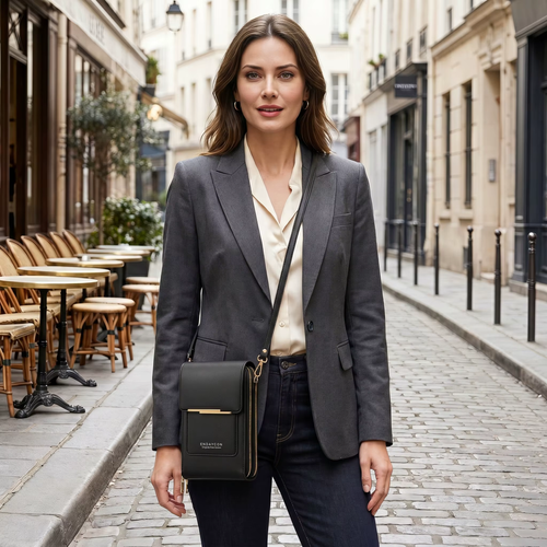 Women Crossbody Shoulder Bags Wallets Touch Screen Cell Phone Purse Soft Leather Strap Handbag for Female Luxury Messenger Bags