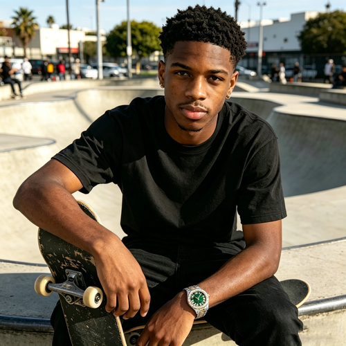 2026 hot selling men's steel strap diamond inlaid quartz watch