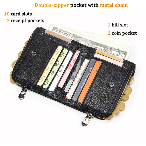 Cowhide multifunctional wallet passport bag travel ticket storage passport holder