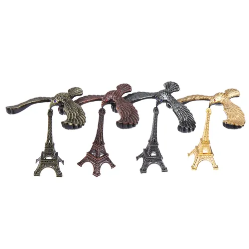 Creative Suspension Anti Gravity Balance Eagle Pendulum Iron Tower Model Metal Crafts Wine Cabinet Decor Gift Home Decoration