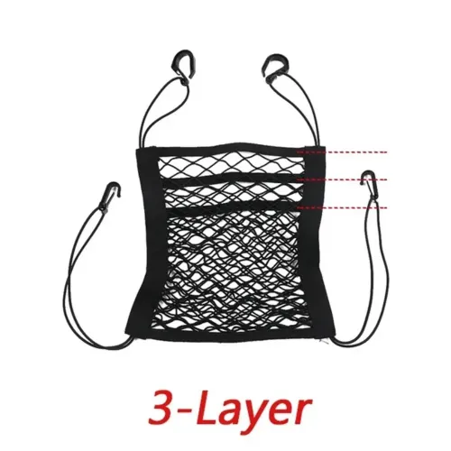 Car Storage Net Bag Between Seats Car Divider Child Safety Net Pet Barrier Elastic