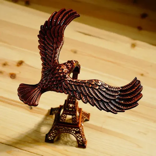 Creative Suspension Anti Gravity Balance Eagle Pendulum Iron Tower Model Metal Crafts Wine Cabinet Decor Gift Home Decoration