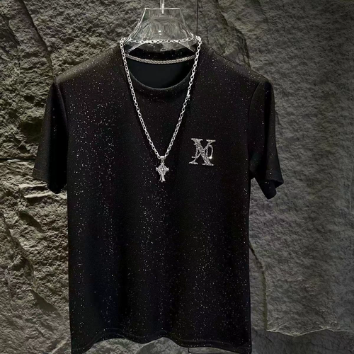Men Sparkling Black T-Shirt