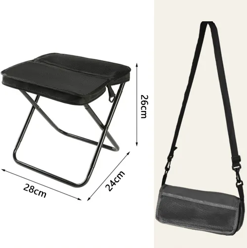 Outdoor leisure, camping and hiking folding stools, shoulder bag style portable stools that can be easily stored