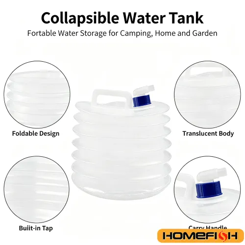 Outdoor Folding Square Water Bag, Car Portable Thickened Bucket, Field Drinking Water Storage Tank