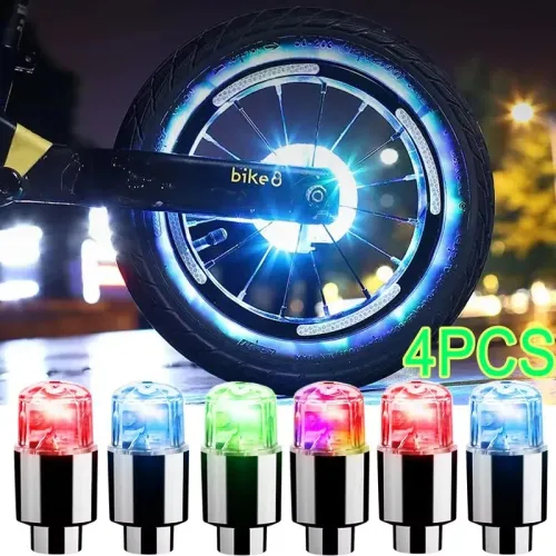 4Pcs Tire Valve Cap Lights Durable Tire Lights For Car Air Valve Caps With Lights